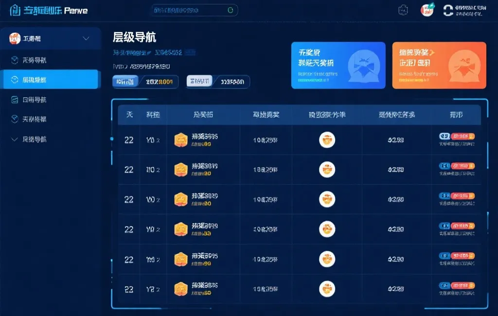 开奖信息表格与层级导航